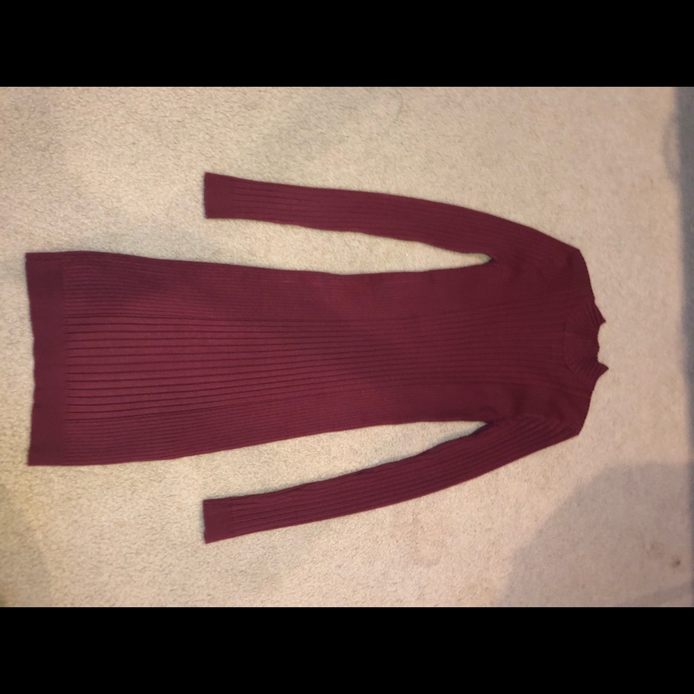 Turtle neck red dress